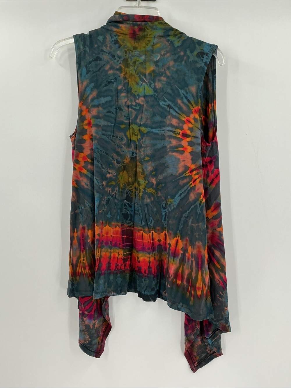 Kathmandu Imports Rainbow Tie Dye Swingy Vest S/M Boho Festival NWT - Picture 9 of 10